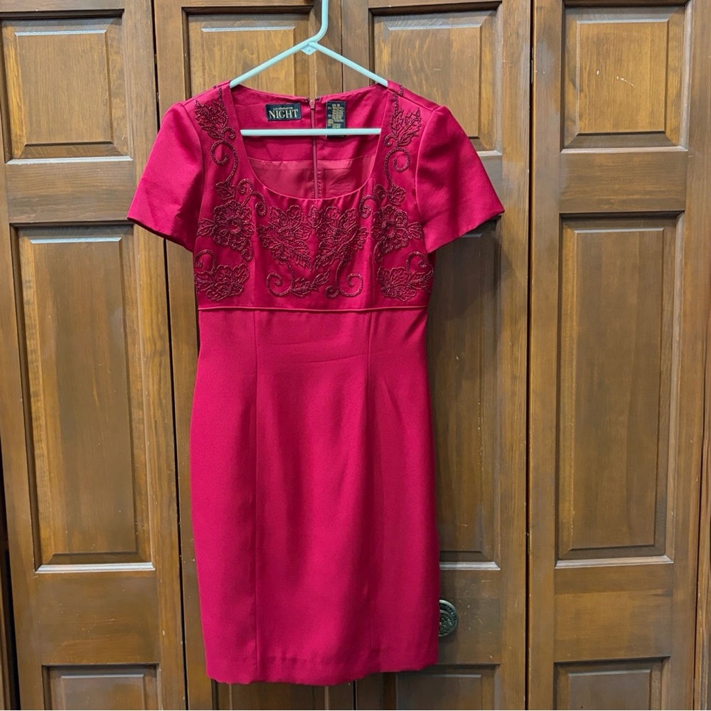Liz Claiborne Vintage Ruby Red Dress, Size 8